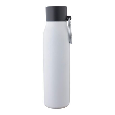 Trinkflasche aus recyceltem Edelstahl (600 ml) Cassian Weiß