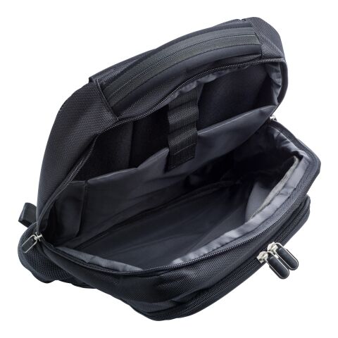 Laptop Rucksack &#039;Mondrian&#039; aus Polyester Schwarz | ohne Werbeanbringung | Nicht verfügbar | Nicht verfügbar