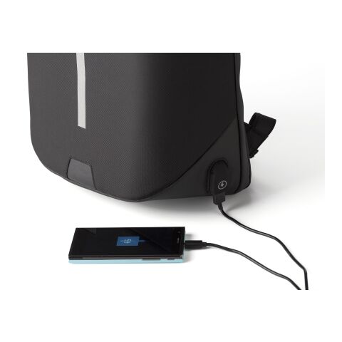 Rucksack &#039;Stylo&#039; aus Kunststoff Schwarz | ohne Werbeanbringung | Nicht verfügbar | Nicht verfügbar