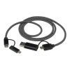 SMART 65 W, 100 cm, RCS-zertifiziertes magnetisches 5-in-1-Ladekabel schwarz
