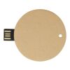 USB-Stick 2.0 rund aus recyceltem Papier Kraftpapier | 64 GB | 1-farbiger Tampondruck | Vorderseite | Ø 40 mm