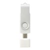 OTG Rotate USB Typ-C Stick Weiß | 64 GB | 1-farbiger Tampondruck | Vorderseite | 27 mm x 13 mm