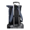 PORTLAND. Roll-Top-Rucksack aus PU mit Laptopfach, 16“ Blau