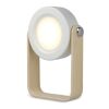 Coollux Multifunktions-LED-Lampe mit Bambusgriff Weiss | 1-farbiger Tampondruck | rechts vom Henkel | 65 mm x 30 mm