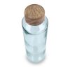 InSideOut Recycelte Glaswasserflasche ReuuZ mit Holzverschluss 650 ml Transparent