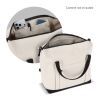 InSideOut Reuuz Canvas Reisetasche 32 x 60 x 20 cm Beige-Schwarz | Digital Transferdruck | Fach | 110 mm x 80 mm