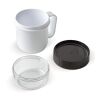 Lunchbecher to-go 520+230ml Weiss | 1-farbiger Tampondruck | Seite 1 | 30 mm x 40 mm | Nicht verfügbar