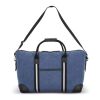 Weekender-Tasche aus recyceltem Baumwoll-Canvas Harper Marineblau