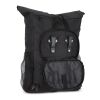R-PET 600D Rolltop Fahrrad-Rucksack 20L Schwarz | ohne Werbeanbringung | Nicht verfügbar | Nicht verfügbar