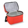 R-PET 600D Doppelfach-Kühltasche 30 x 20 x 25cm 12L Rot Weiß
