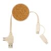 Kork und Weizen 6-in-1 Ladekabel braun | ohne Werbeanbringung | Nicht verfügbar | Nicht verfügbar
