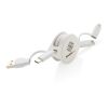 6-in-1 Kabel aus TPE und RCS Standard recyceltem Kunststoff weiß | ohne Werbeanbringung | Nicht verfügbar | Nicht verfügbar