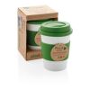 ECO PLA Kaffeebecher grün-weiß | ohne Werbeanbringung | Nicht verfügbar | Nicht verfügbar