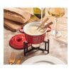 Keramik-Fondue-Set 300 ml rot | ohne Werbeanbringung | Nicht verfügbar | Nicht verfügbar