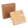 Kabelloses Ladegerät Tribu | Recycelter Bambus | 3-in-1 Braun
