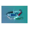 Mini-Taschenlampe aus Aluminium mit Karabiner Grün
