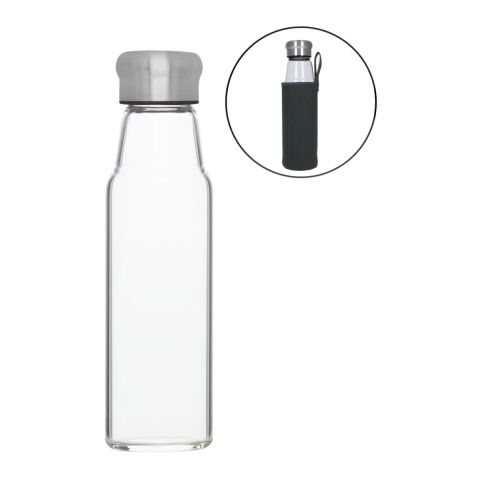 Glasflasche mit Hülle &quot;Life&quot; 0,55 l transparent | ohne Werbeanbringung | Nicht verfügbar | Nicht verfügbar