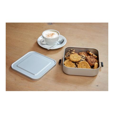 Vorratsdose "Quadrado", small silber | ohne Werbeanbringung | Nicht verfügbar | Nicht verfügbar