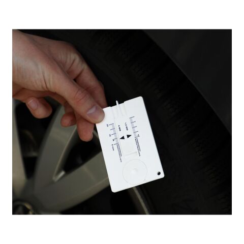 Reifenprofilmesser &quot;Card&quot; weiß | ohne Werbeanbringung | Nicht verfügbar | Nicht verfügbar