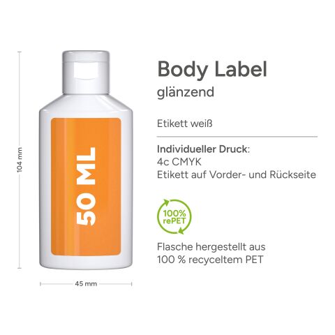 50 ml Flasche - Sonnenmilch LSF 30 Weiß | ohne Werbeanbringung