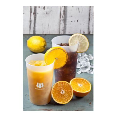 Trinkbecher &quot;Mehrweg&quot; 0,5 l transparent milchig | ohne Werbeanbringung | Nicht verfügbar | Nicht verfügbar