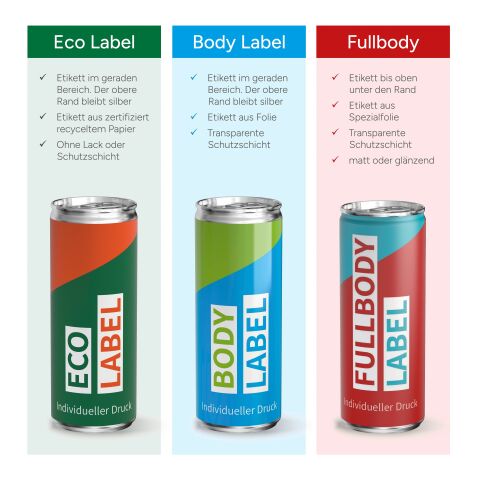 Energy Drink zuckerfrei 4C Digital Druck glänzend | Folie(Fullbody transp.) glzd