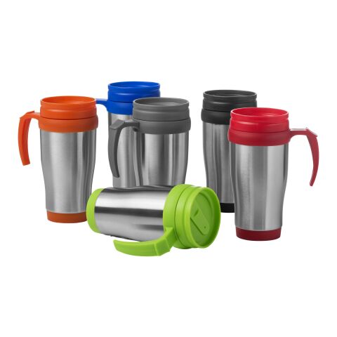 Sanibel 400 ml Isolierbecher Standard | silber-blau | ohne Werbeanbringung | Nicht verfügbar | Nicht verfügbar