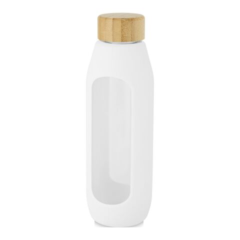 Tidan 600 ml Flasche aus Borosilikatglas mit Silikongriff weiß