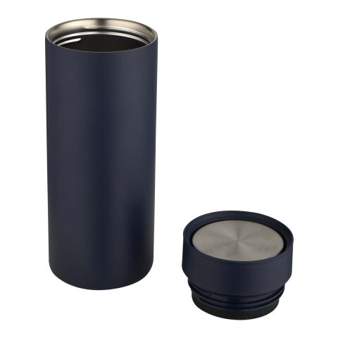 Illuminate 650 ml RCS-zertifizierte doppelwandige Trinkflasche aus recyceltem Edelstahl mit 3-teiligem Deckelset  Standard | tiefes blau | ohne Werbeanbringung | Nicht verfügbar | Nicht verfügbar