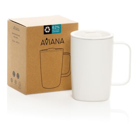 Aviana™ Rowan RCS recycelter Becher 450ml weiß | ohne Werbeanbringung | Nicht verfügbar | Nicht verfügbar