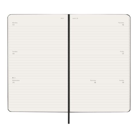 Moleskine Hardcover 12 Monate Wochenkalender L horizontal Standard | schwarz | ohne Werbeanbringung | Nicht verfügbar | Nicht verfügbar