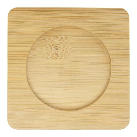 Manti 2-teiliger 250 ml doppelwandiger Glasbecher mit Bambusuntersetzer Standard | transparent-natural | ohne Werbeanbringung | Nicht verfügbar | Nicht verfügbar