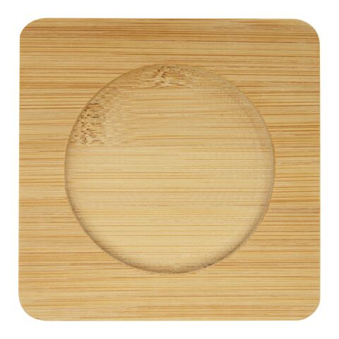 Manti 2-teiliger 350 ml doppelwandiger Glasbecher mit Bambusuntersetzer Standard | transparent-natural | ohne Werbeanbringung | Nicht verfügbar | Nicht verfügbar