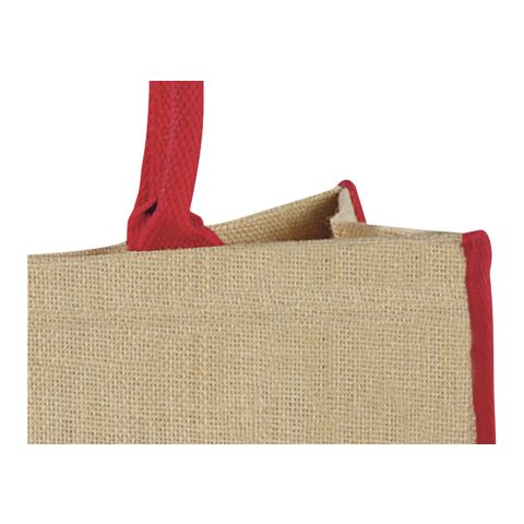 The Large Jute Tragetasche Standard | natur-rot | ohne Werbeanbringung | Nicht verfügbar | Nicht verfügbar