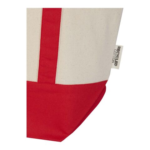 Sam 320 g/m² Mini-Tragetasche aus GRS recycelter Baumwolle Standard | rot-natur | ohne Werbeanbringung | Nicht verfügbar | Nicht verfügbar | Nicht verfügbar