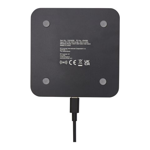 Hybrid hochwertiges wireless 15W Ladepad Standard | schwarz | ohne Werbeanbringung | Nicht verfügbar | Nicht verfügbar