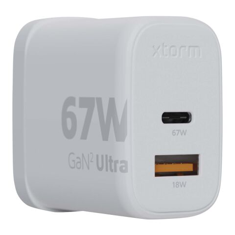 Xtorm XEC067G GaN² Ultra 67 W Wandladegerät mit UK-Stecker Standard | Weiß | ohne Werbeanbringung | Nicht verfügbar | Nicht verfügbar