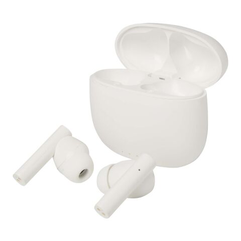 Alterf True Wireless Bluetooth® Headset aus recyceltem Kunststoff mit Silikon-Ohrstöpseln Standard | weiss | ohne Werbeanbringung | Nicht verfügbar | Nicht verfügbar