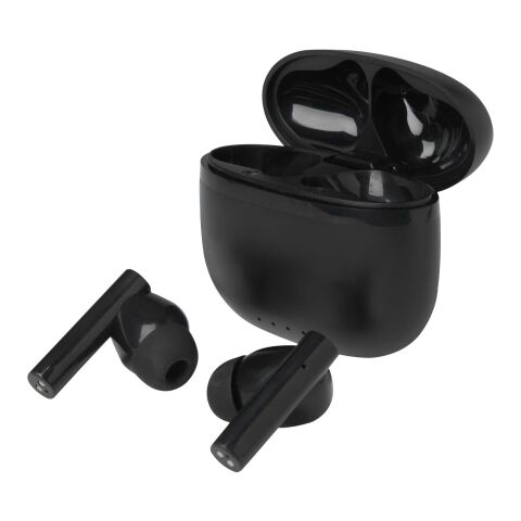 Alterf True Wireless Bluetooth® Headset aus recyceltem Kunststoff mit Silikon-Ohrstöpseln Standard | schwarz | ohne Werbeanbringung | Nicht verfügbar | Nicht verfügbar