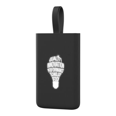 SCX.design P05 1000 mAh Powerbank mit Leuchtlogo schwarz-weiss | Not applicable | ohne Werbeanbringung | Nicht verfügbar | Nicht verfügbar