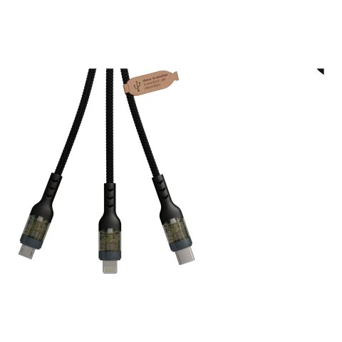 SCX.design O32 faltbare Telefonladestation mit 3-in-1 Ladekabel gun metal | ohne Werbeanbringung | Nicht verfügbar | Nicht verfügbar