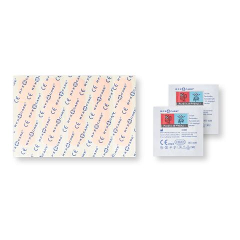 MiniKit Erste-Hilfe transparent grün | 1-farbiger Digitaler Aufkleber | Vorderseite | 39 mm x 82 mm