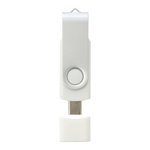 OTG Rotate USB Typ-C Stick Weiß | 64 GB | 1-farbiger Tampondruck | Vorderseite | 27 mm x 13 mm