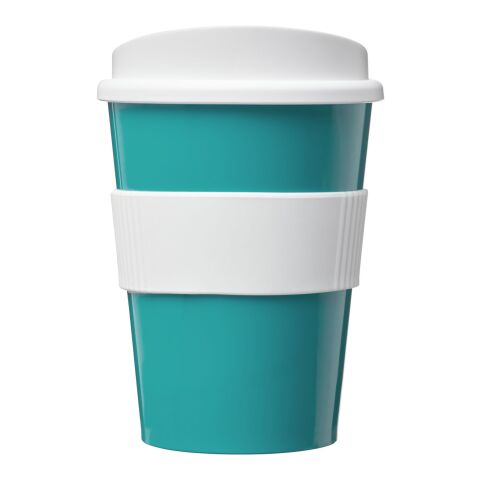 Americano® Medio 300 ml Becher mit Schutzring aquablau-weiss | ohne Werbeanbringung | Nicht verfügbar | Nicht verfügbar