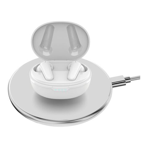 Prixton ENC- und ANC-Ohrhörer Standard | weiß | 1-farbiger Tampondruck | Vorderseite | 30 mm x 20 mm