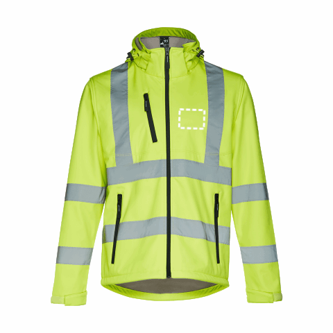 THC ZAGREB WORK. Softshell-Jacke mit hoher Sichtbarkeit (Unisex) Gelb Hexachrome | ohne Werbeanbringung | Nicht verfügbar | Nicht verfügbar | Nicht verfügbar