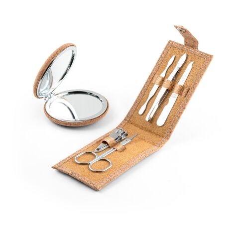 ZENA. Maniküreset aus Kork mit Edelstahlteilen Natur | ohne Werbeanbringung | Nicht verfügbar | Nicht verfügbar | Nicht verfügbar