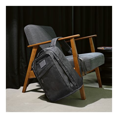 Cape Town 27L Rucksack recy. Baumwolle 230gsm für Laptops bis 17&quot; Schwarz | ohne Werbeanbringung | Nicht verfügbar | Nicht verfügbar | Nicht verfügbar