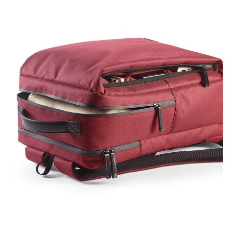 Oslo 20L Rucksack aus rPET. Wasserdichte Zippers.Laptops bis 17" Rot | ohne Werbeanbringung | Nicht verfügbar | Nicht verfügbar | Nicht verfügbar