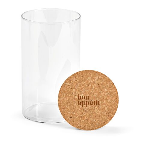 Magritte 1000 Behälter aus Borosilikatglas, 1015 ml. Mit Korkdeckel Durchsichtig | ohne Werbeanbringung | Nicht verfügbar | Nicht verfügbar | Nicht verfügbar